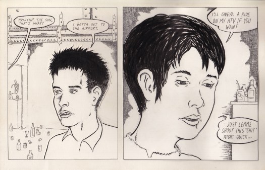 Here's a scrapped beginning for "Darken Your Doorway, Ranelli."  I ended up opting to draw the story in a way that was closer stylistically to "Goof Troop" and "Tailspin," Walt Disney's bastard children.